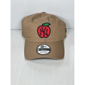 New Era New York Yankees 9TWENTY Khaki Big Apple Logo Adjustable Hat Cap NWT